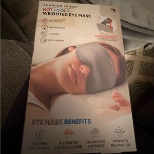 Sharper Image Hot & Cold Weighted Eye Mask - Gray